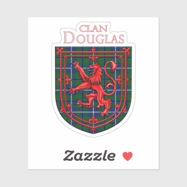 Pegatina Douglas Tartan Scottish Plaid Lion Rampant (Hoja)