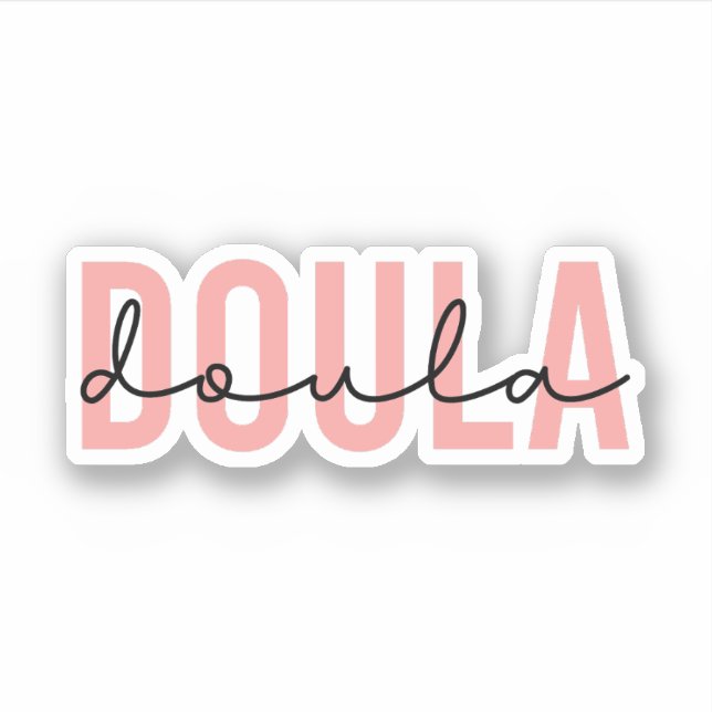 Pegatina Doula, Birth Doula, comadrona, regalo de Doula (Anverso)