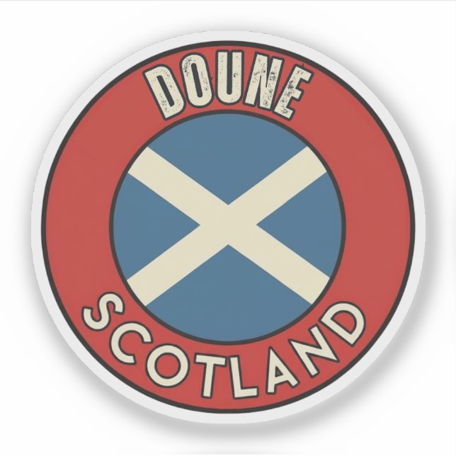 Pegatina Doune, Escocia (Anverso)