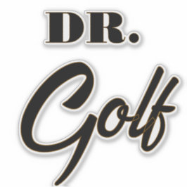 Pegatina Dr. Golf Funny Design para los amantes del golf