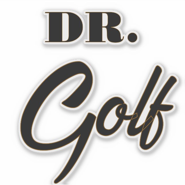 Pegatina Dr. Golf Funny Design para los amantes del golf (Anverso)