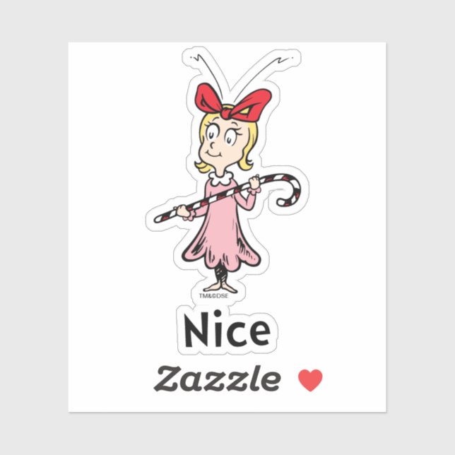 Pegatina Dr. Seuss | Cindy-Lou Quién es Amable (Hoja)