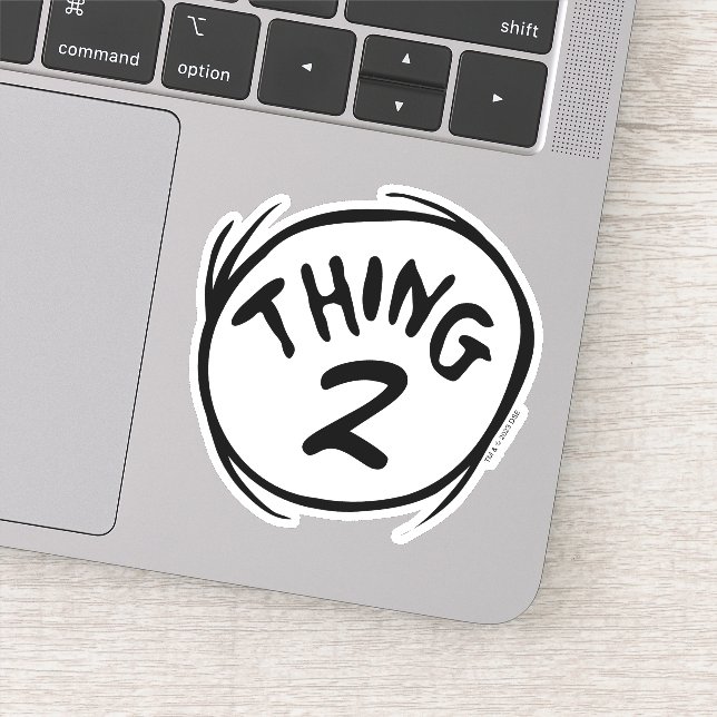 Pegatina Dr. Seuss | Cosa Uno personalizada Cosa Dos (Detalle)
