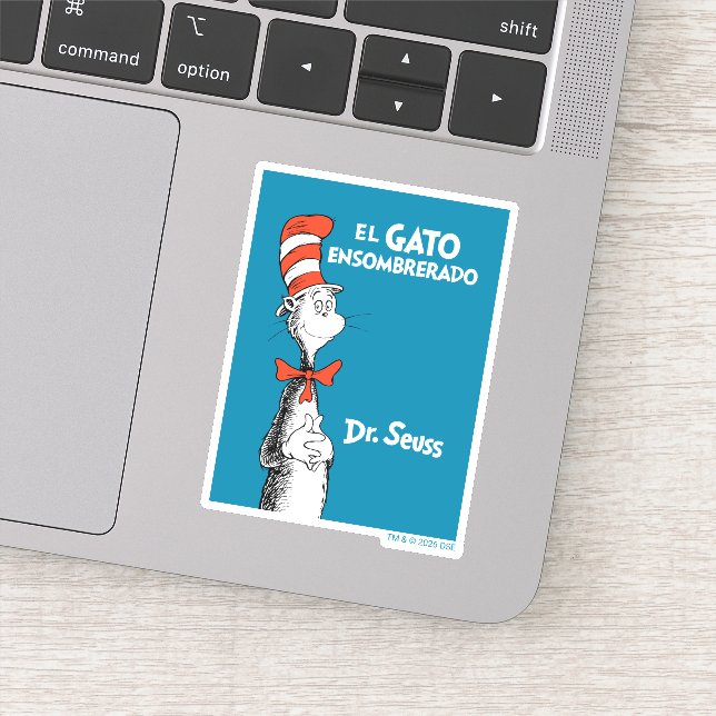 Pegatina Dr. Seuss El Gato con Sombrero (Detalle)