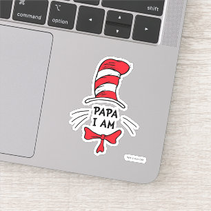 Pegatina Dr. Seuss   Gato en el Gorra - Papá, soy