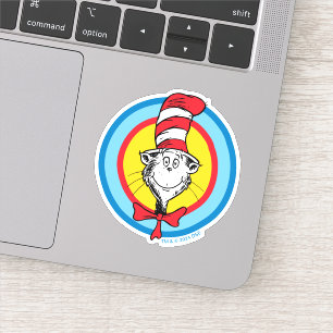 Pegatina Dr. Seuss   Gato en el gráfico de la cabeza del Go
