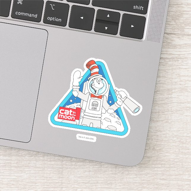 Pegatina Dr. Seuss | Gato en el gráfico del espacio ultrate (Detalle)