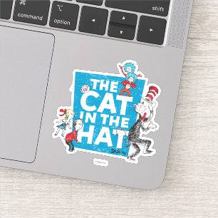 Pegatina Dr. Seuss   Gato en el logotipo del Gorra - Caract