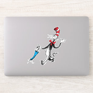 Pegatina Dr. Seuss   Gato en la caminata del paraguas Gorra