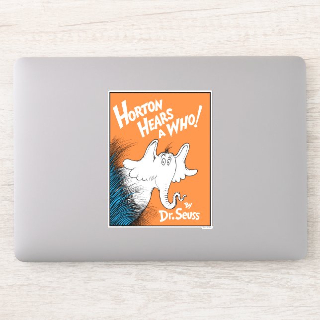 Pegatina Dr. Seuss | Horton Oye A Who Book (Ordenador)