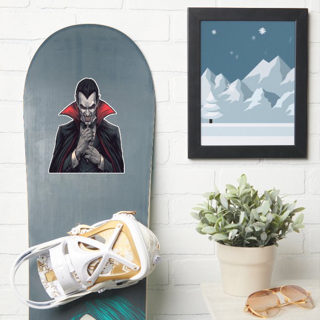 Pegatina Dracula Dark Scary Halloween Tema (snowboard)