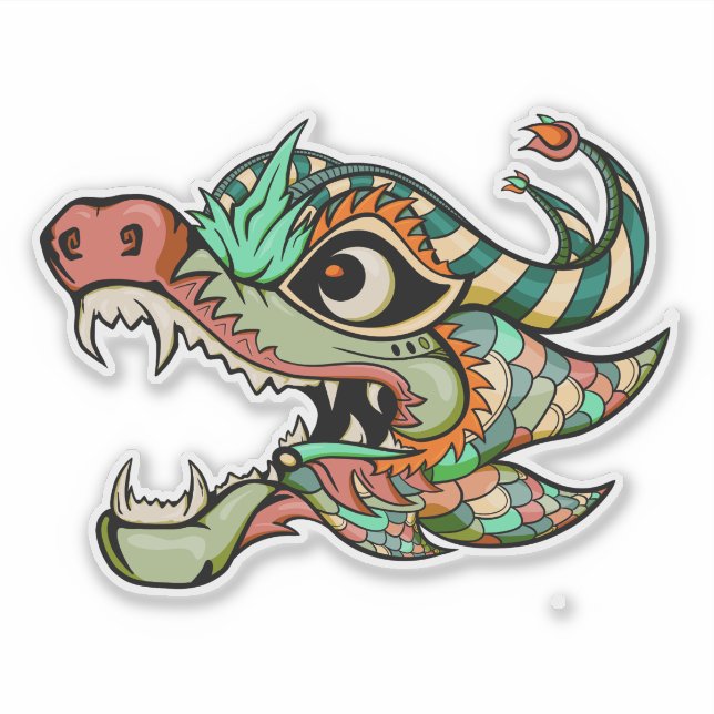 Pegatina dragón (Anverso)