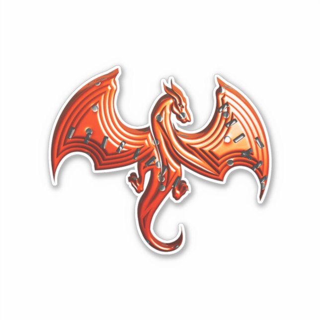 Pegatina Dragón (Anverso)