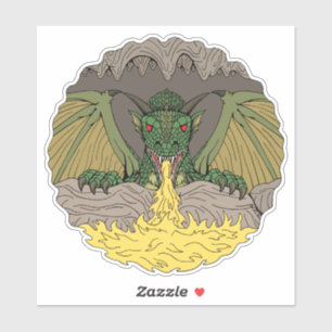 Pegatina Dragón 2016 de la caverna