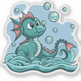 Pegatina Dragón de Agua