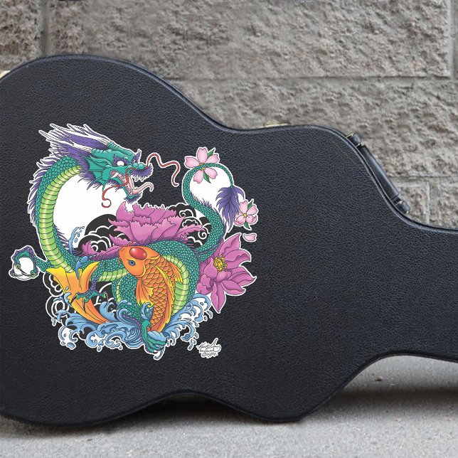 Pegatina Dragón de agua chino Koi Fish (Subido por el creador)