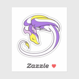 Pegatina Dragón del Orgullo No binario