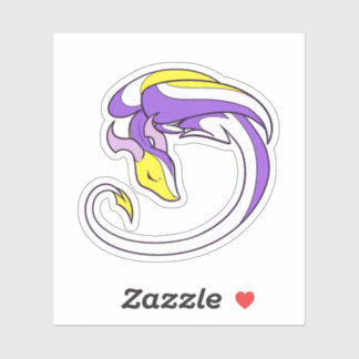 Pegatina Dragón del Orgullo No binario