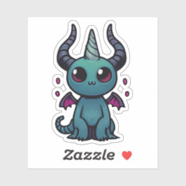 Pegatina Dragón Demonio Bebé Lindo - Fantasía Kawaii