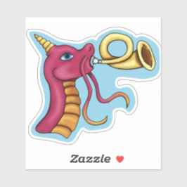 Pegatina Dragon Horn Player Sticker