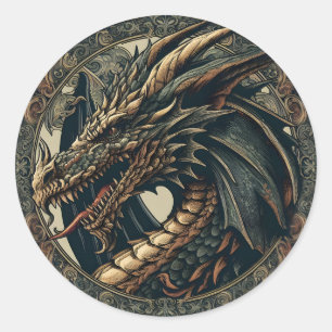 Pegatina Dragón Medieval