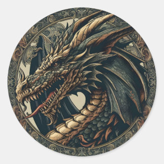 Pegatina Dragón Medieval