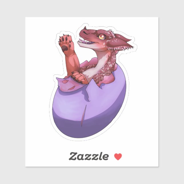 Pegatina Dragón neonatal (Hoja)