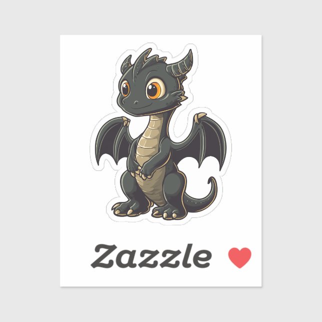 Pegatina dragón personalizado (Hoja)
