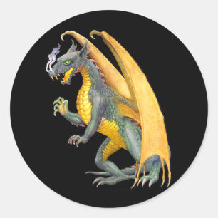 Pegatina Dragón Respirante al Fuego