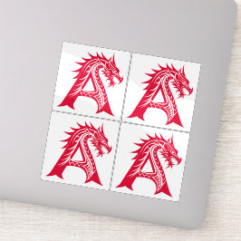Pegatina Dragon Styled Letter A, Dragon Alphabet, Monogram