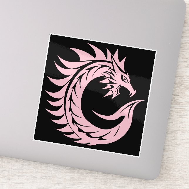 Pegatina Dragon Styled Letter C, Dragon Alphabet, Monogram (Detalle)