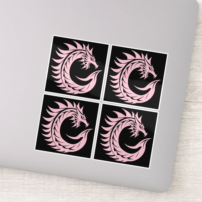Pegatina Dragon Styled Letter C, Dragon Alphabet, Monogram (Detalle)