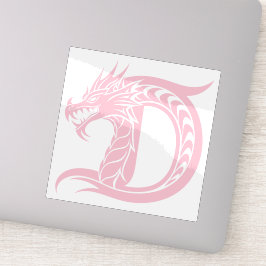 Pegatina Dragon Styled Letter D, Dragon Alphabet, Monogram
