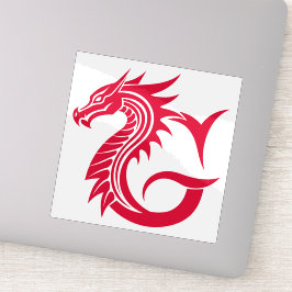 Pegatina Dragon Styled Letter G, Dragon Alphabet, Monogram