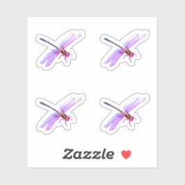 Pegatina Dragonflies púrpura