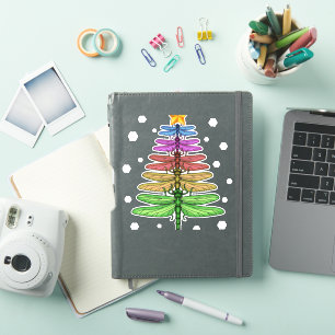 Pegatina Dragonfly Christmas Tree Shirt Inspire Lover Xmas 