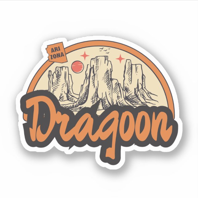 Pegatina Dragoon, Arizona  (Anverso)