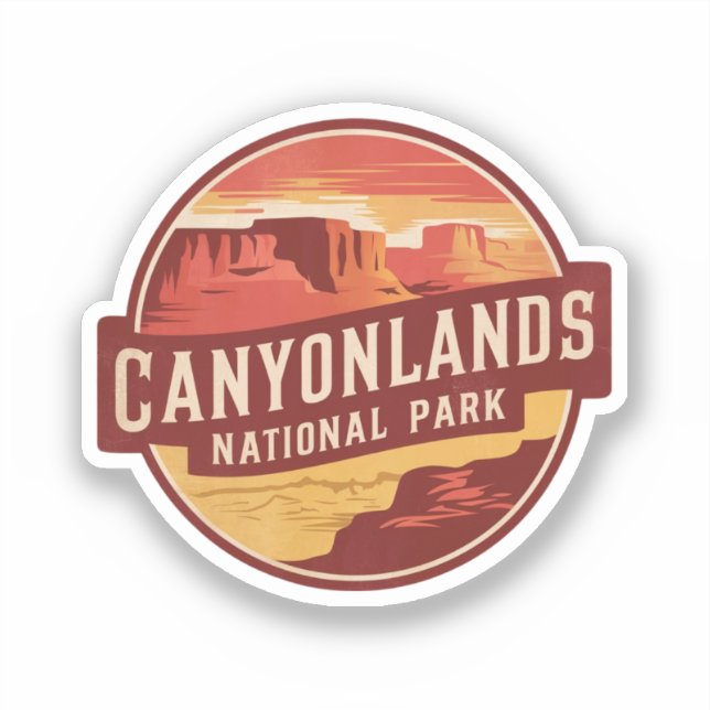 Pegatina Dramático desierto del Parque Nacional de los Caño (Anverso)