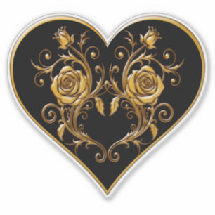 Pegatina Dramático y elegante Rosa de oro