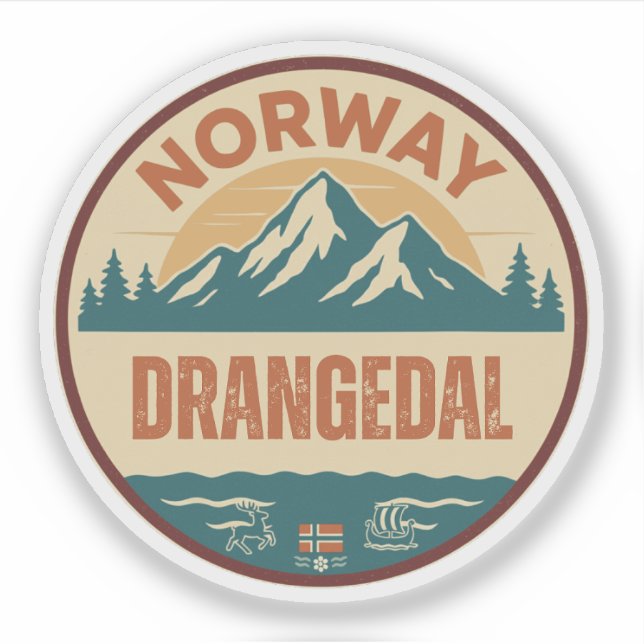 Pegatina Drangedal, Noruega Norge (Anverso)