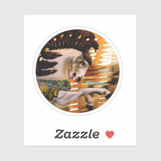 Pegatina Dream Merry Go Round Horse (Hoja)