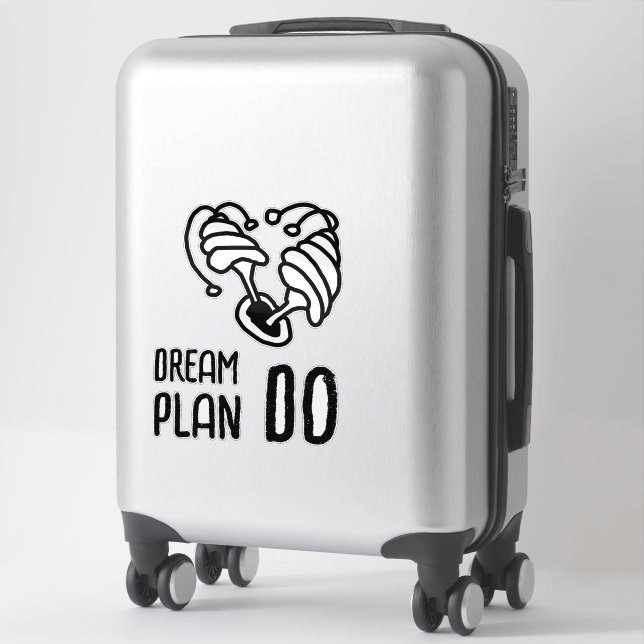 Pegatina Dream Plan DO Mushroom lineart (Maleta)