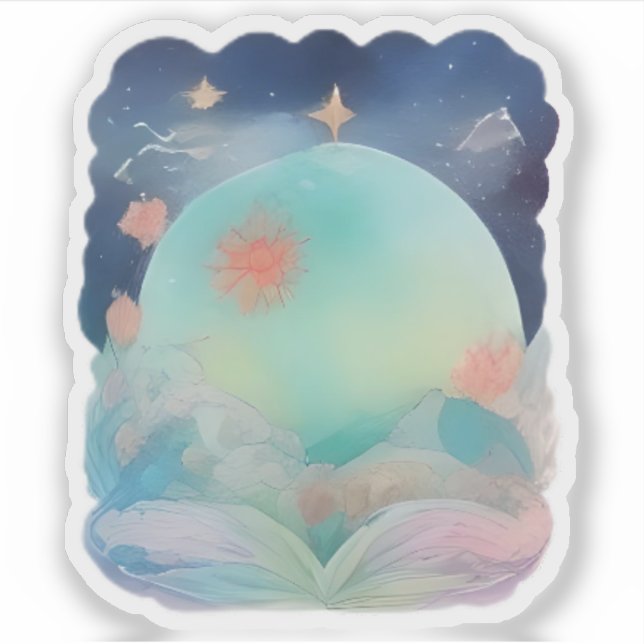 Pegatina Dreamscape Open Book Universe (Anverso)