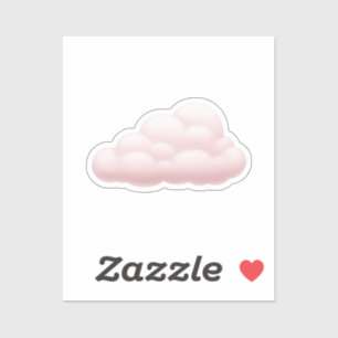 Pegatina Dreamy Pastel Aesthetic Soft Pink Cloud Emoji Art