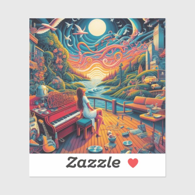 Pegatina Dreamy Riverfront Harmony (Hoja)