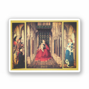 Pegatina Dresden Triptych (por Jan van Eyck, 1437)