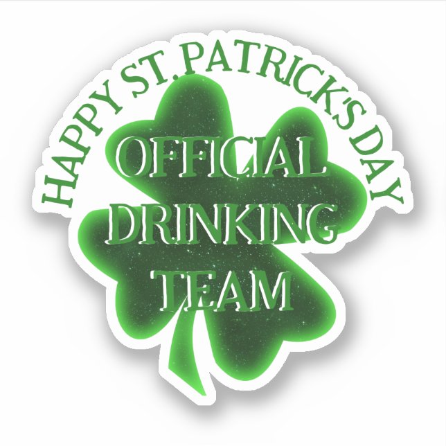 Pegatina Drinking Team St. Patrick's Day (Anverso)