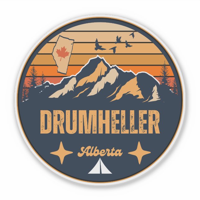 Pegatina Drumheller, Alberta (Anverso)
