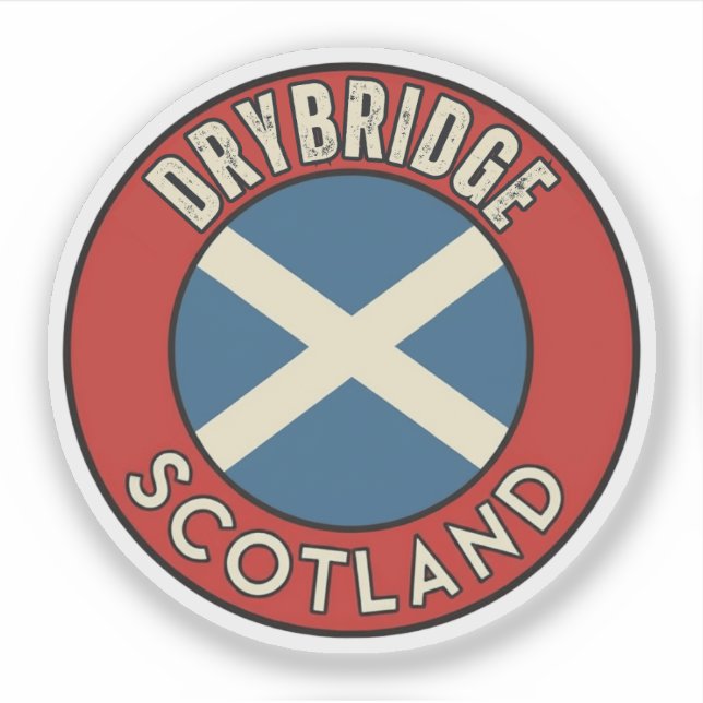 Pegatina Drybridge, Escocia (Anverso)