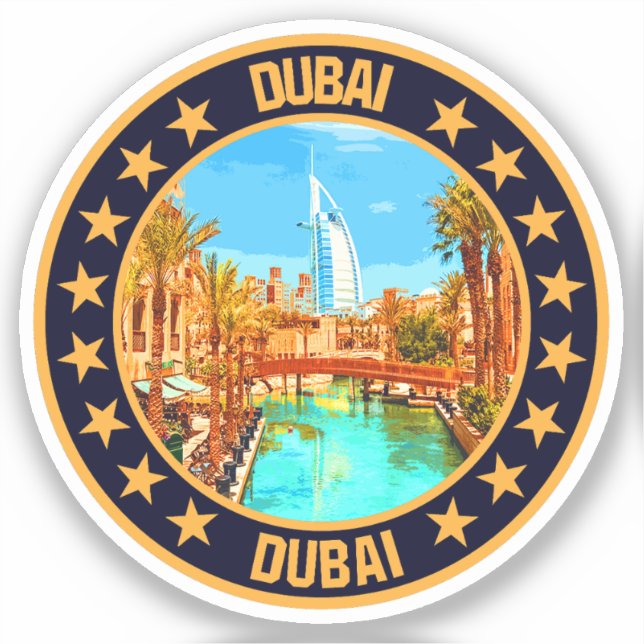 Pegatina Dubai (Anverso)
